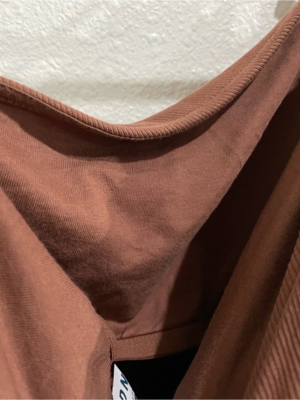 Old Navy Neutral Ribbed Midi Dress One Shoulder Beach Casual Slit Contemporary - Picture 6 of 8
